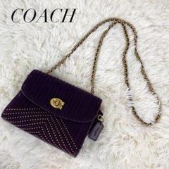 コーチ COACH ショルダーバッグ クロスボディ ミニカメラ ツイード ...