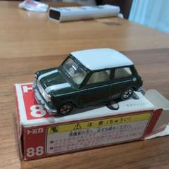 トミカミニクーパー　クリヤマ模型特注　緑ボデー　タミヤルーフ　金ホイル　レア美品 トミカミニクーパー クリヤマ模型特注 緑ボデー タミヤルーフ 金