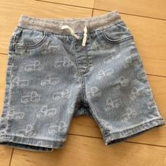 H&M 車柄　デニムハーフパンツ 100cm