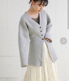 eimeelaw エイミーロウ ❤︎春物 お洒落 切替ロゴロングカーディガン eimeelaw エイミーロウ ❤︎春物 お洒落 切替ロゴロング
