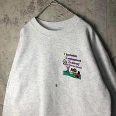 YK56 古着　スウェット　刺繍　ワンポイント　企業　レトロ　90s Y2Kのサムネイル
