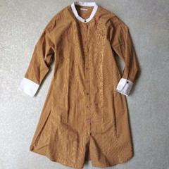 新品同様 KEYUCA シャツワンピース ノーカラー 羽織り ウォッシャブル