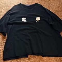 Undercoverスカル刺繍オーバーサイズTシャツ ブラック