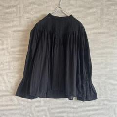 スローブイエナ SLOBE IENA 2way エンブロイダリーブラウス 黒刺繍 スローブイエナ クロスステッチ刺繍ブラウス バルーン エン