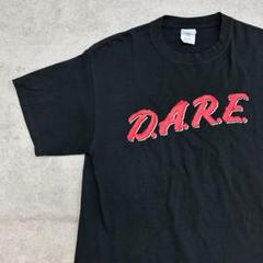 D.A.R.E.　薬物乱用防止教育　トップス　半袖　Tシャツ　古着　ブラック　M