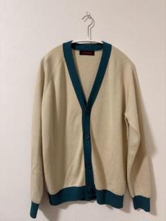 CABAN ターコイズ ベージュ Vネックカーディガン CABAN ターコイズ ベージュ Vネックカーディガン