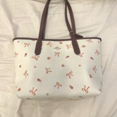 COACH レモンプリントのシティトートバッグ COACH コーチ ミニ シティ トート・ボウ タイ プリント - メルカリ
