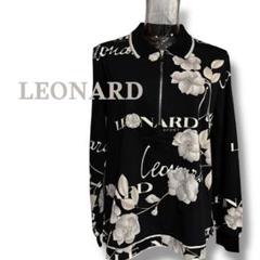 【極美品】LEONARD SPORT 花 ビッグロゴ 長袖シャツ トップス 42 新品 LEONARD SPORT 長袖シャツ 刺繍 ペイズリー柄 花柄 44