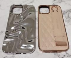 iphone13 スマホケース　シルバー
