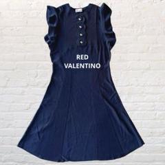 RED VALENTINO リボン付き フレアワンピース ブラック RED Valentino リボンディテール ミニドレス | ブラック