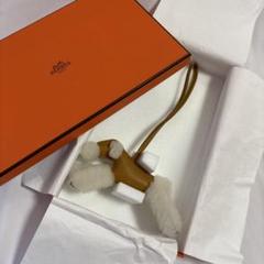 ❤未使用品❤バディチャーム ブラウン 茶色 エルメス 箱付 U刻印 HERMES エルメス Hロゴ ◯Z刻印入り レディースベルト ゴールド