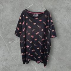 【k7810】一点物USA古着コカコーラ企業物飲料メーカー缶ボトル半袖Tシャツ黒