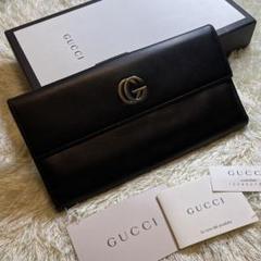 2022年最新】グッチ GUCCI GGマーモント Wホック財布 レザー 黒 二 ...