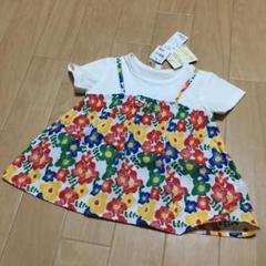 トップス チュニック ベビー キッズ 花柄 95
