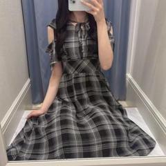 evelyn シアーロングOP BK ワンピース フリーサイズ evelyn シアーロングワンピース ブラック 黒 新宿限定 - メルカリ