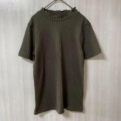新品◆PIANISSIMO ピアニッシモ◆ニット半袖Tシャツ カットソーM茶