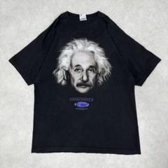 古着 00s USA製 アインシュタイン 半袖 シャツ ブラック ホワイト ①