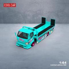 1/64 cool car 日野 H300 フラットベッドトラック 積載車 ミク