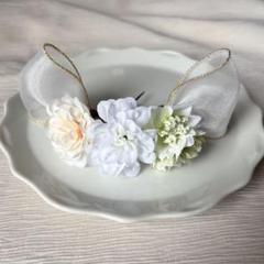 髪飾り　ヘッドパーツ　前撮り　結婚式　ウェディング　造花　卒業式　成人式