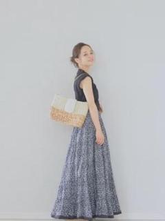 高級感 MARIHA マリハ 草原の虹 ミニフラワースカート 36 ティアード スカート