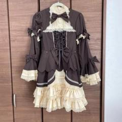 希少 2L ロリータコスチューム ブラウンベージュ 未使用 BODYLINE BODYLINE ロリータファッション/LunaBelle コスプレ