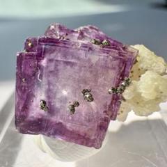 【47g】中国 ヤオガンシャン産 ブルーパープルフローライト 煙水晶共生 中国 ヤオガンシャン産 フローライト 水晶共生 | 今林商店