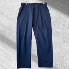 オークリー ネイビー L タック入りワイドパンツ スポーツウェア ゴルフパンツ