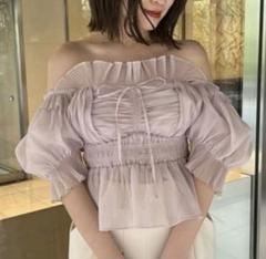 最終値下げsnidel ボリュームギャザーフリルオフショルブラウス