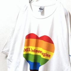 ギルダンAMZLピードモントリージョン デカロゴ Tシャツホワイト白XL古着