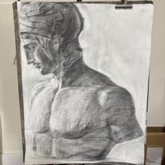 マルス 石膏 素描 デッサン 木炭画 木炭で描く石膏像。マルス。 - 森共同アトリエ 管理人日記
