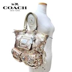 週末限定値下げ！COACH ポピー　ゴールド 　ショルダー ハンドバッグ2way 楽天市場】【中古】【バッグ】COACH コーチ ポピー ハンドバッグ