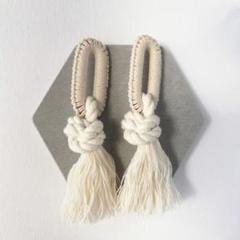 コットンタッセルのピアス/イヤリング