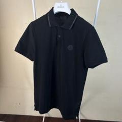 【極美品】【レア】MONCLERモンクレールラバーワッペン半袖ポロシャツ黒xs