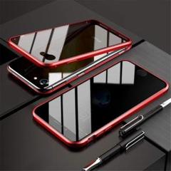 ﻿iphone12/iphone12pro赤　覗き見防止両面ケース