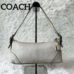COACH leather Mini bag White