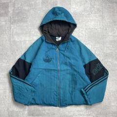 80's old adidas アディダス ナイロンパーカー ターコイズ L