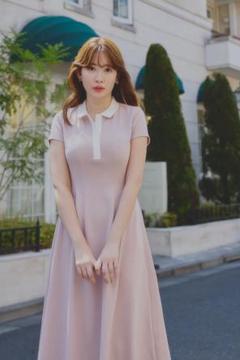 Herlipto Polo Pleated Mini Dress Sサイズ herlipto Short Sleeve Polo Dress rose M - メルカリ