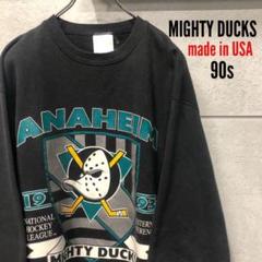 MIGHTY DUCKS made in USA スウェット アームホール太め
