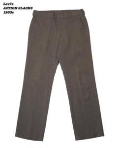 パンツ Levi's ACTION SLACKS BROWN 1995s W36 L34 90年代 Levi's リーバイス アクションスラックス スタプレ