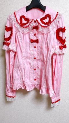 レア【Angelic pretty】後ろ編み上げ　フリル付きホワイトシャツ 長袖 Angelic Pretty（シャツ/ブラウス(長袖/七分)）のフリマアイテム一覧