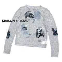 MAISON SPECIAL バードプリントシアートップ 定価14300円　M