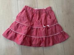 未使用　ファミリア♡フリルスカート100cm 赤