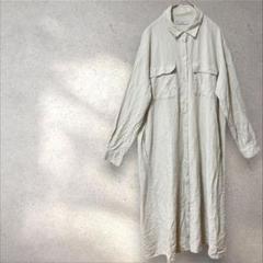 FRENCH LINEN BREND【F】シャツワンピース 長袖 ロング丈