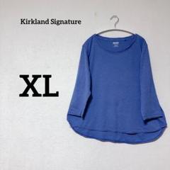 Kirkland Signature 【XL】五分袖 カットソー ブルー