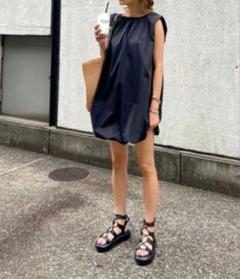 AMAIL Balloon mini dress ノースリーブバルーンワンピース