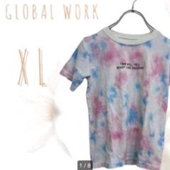 【GLOBAL WORK】グローバルワーク　Tシャツ　タイダイ柄　XL 120
