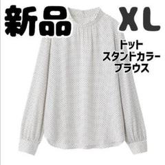新品同様 インゲボルグ スタンドカラー ブラウス 水玉 21242013250_ffc9b85bc9bca33b8b