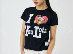 【moussy】Disney I You Lots 半袖Tシャツ　BLACK moussy】Disney I You Lots 半袖Tシャツ BLACK - メルカリ
