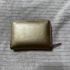 【新品】イタリアンレザー コンパクトウォレット ゴールド