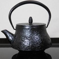 タヌキ　煎茶道具　山川堂　紫斑銅蓋　鉄瓶　鉄壷　M　R7639F タヌキ様専用 煎茶道具 山川堂 紫斑銅蓋 鉄瓶 鉄壷 M R7639F